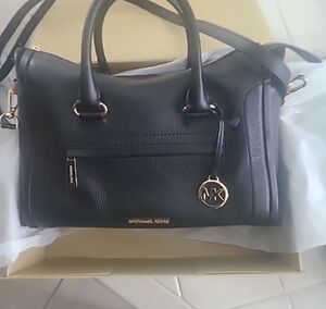 Michael Kors Black Leather Handbag with gift box